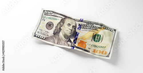 Obraz na plátne One hundred dollar bill 100 USD.