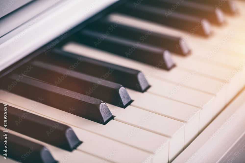 Classic white piano keyboard Classic white piano keyboard