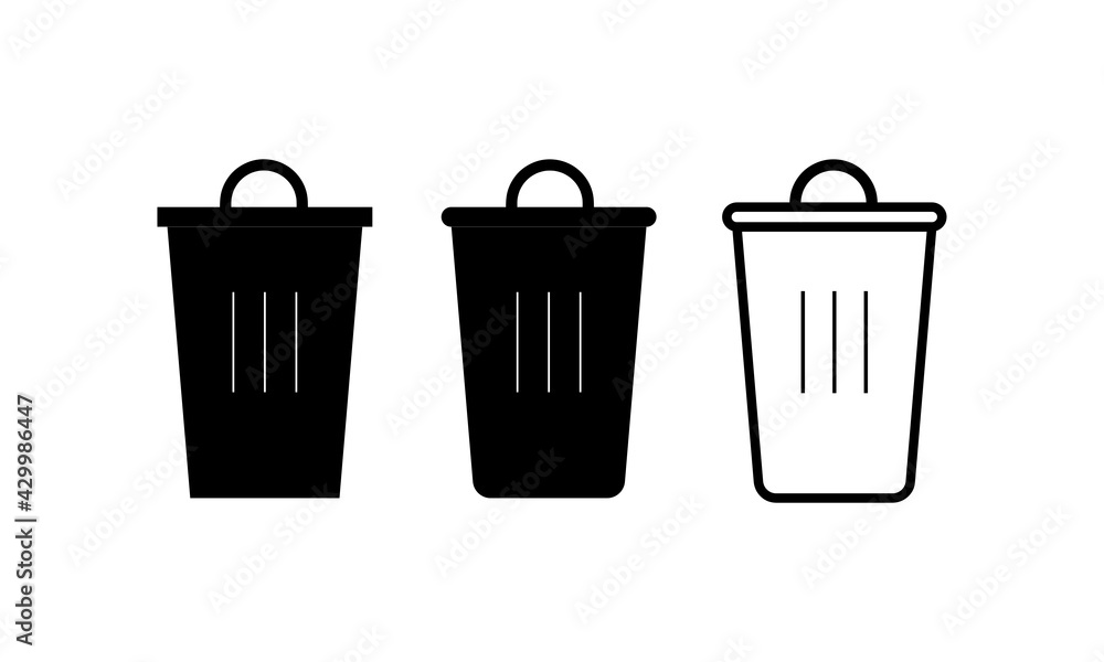 Trash can icon vector. Delete sign Trash can icon vector. Delete sign