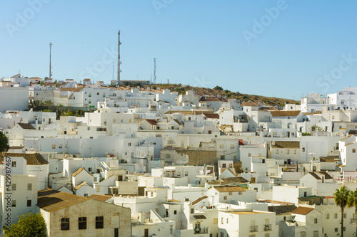 Vejer de la Frontera, panorama view of its famous white houses. Cadiz, Andalusia, Spain