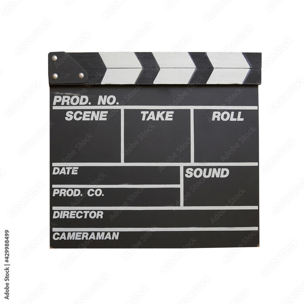 Obraz premium Clapper board isolated on white
