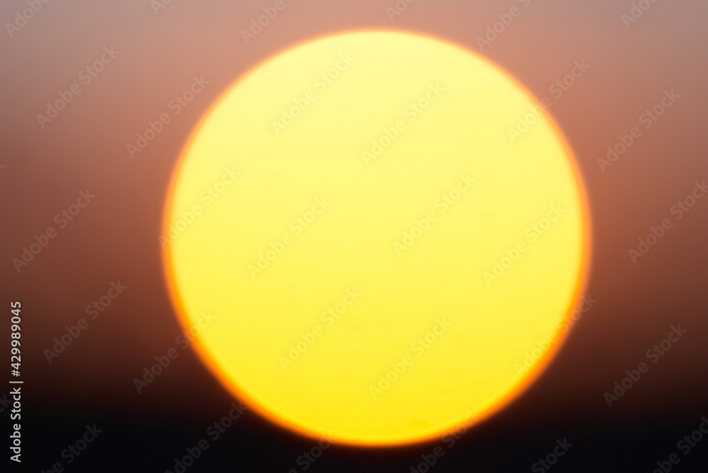 Big red sun, nature sunset abstract