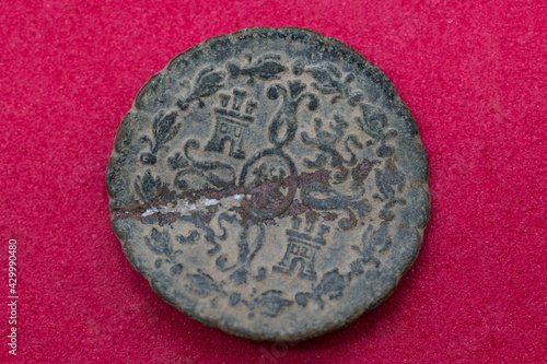 moneta carolus III 1787 hiszpania maravedis photo
