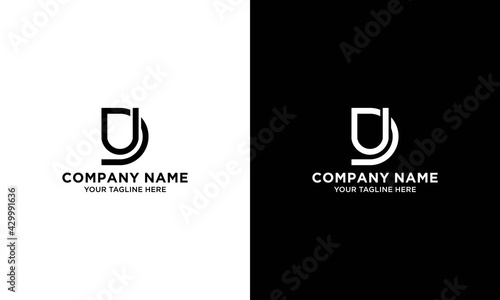 Ud Letter Logo Design with Creative Modern Trendy Typography photo
