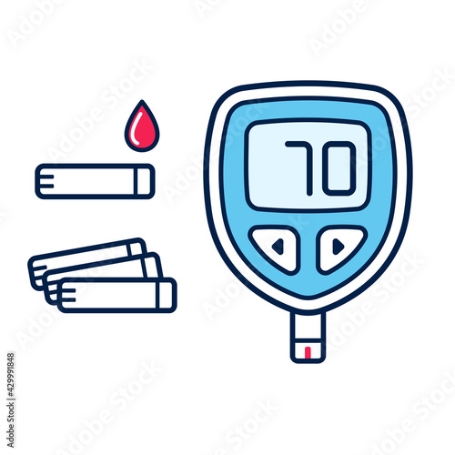 Blood glucose meter illustration
