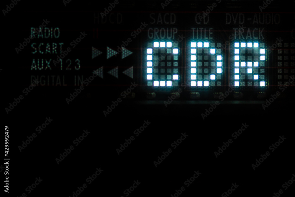 Old vacuum fluorescent display. CDR sign