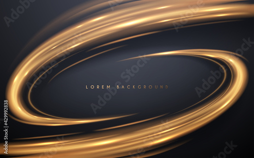 Gold lines background with glow effect