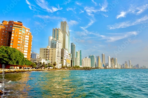 Cartagena Bocagrande skyline