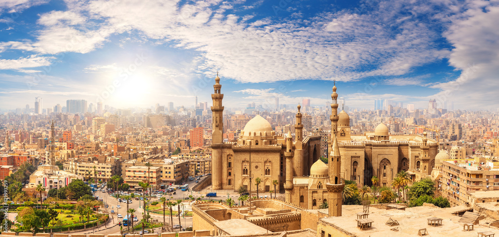 The Mosque of Sultan Hassan, Cairo skyline, Egypt
