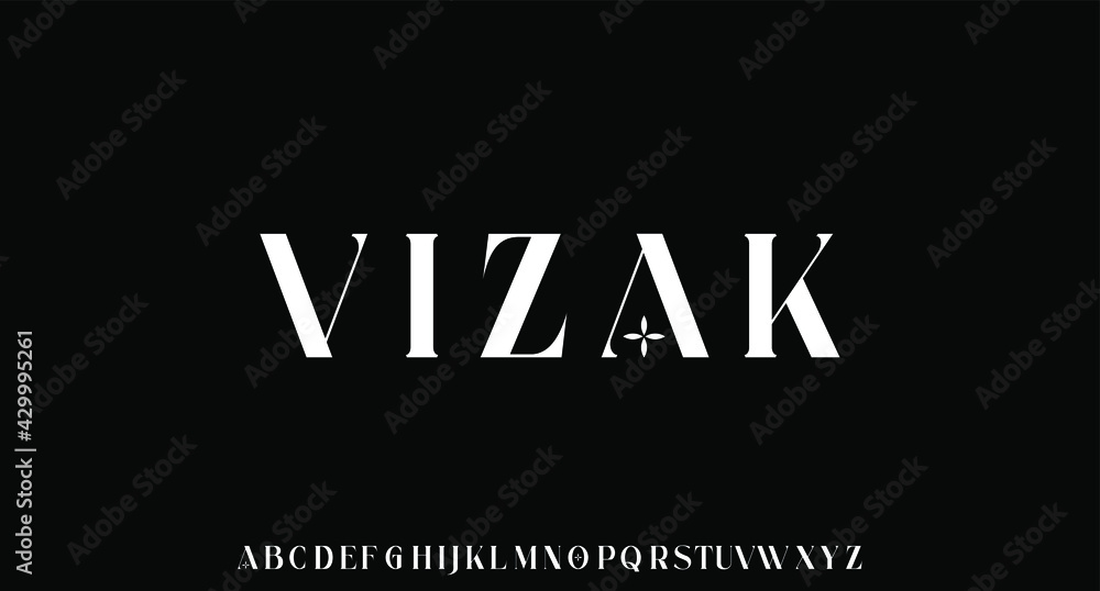 VIZAK, the luxury and elegant font glamour style	
