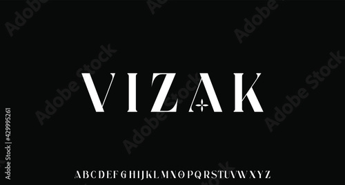 VIZAK, the luxury and elegant font glamour style	
