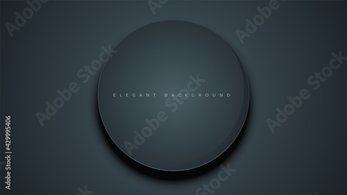 Abstract 3d round shape on center page. Business product background for an advertising banner. Vector illustration print template.