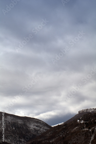 clouds in the mountains,nature,landscape,view, travel,rocks, day, snow, 