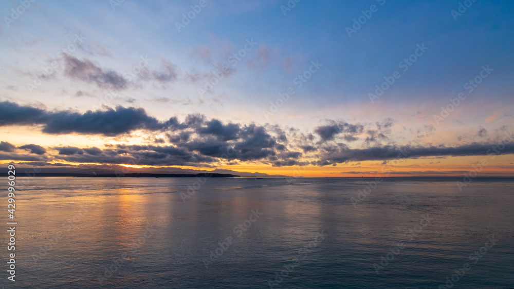 Sunset over Admiralty Inlet, Washington, United States