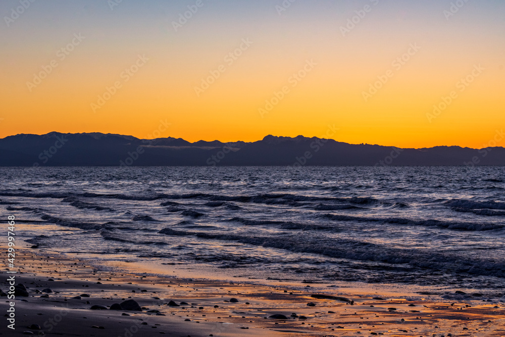 Admiralty Inlet and Olympic Mountains at Sunet