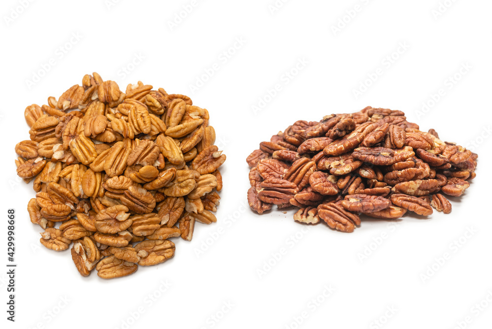 Pecan-nut isolated on white background. Pecan-nut isolated on white background.