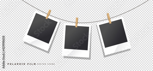 Polaroid camera film Instant camera film Vector illustration material	