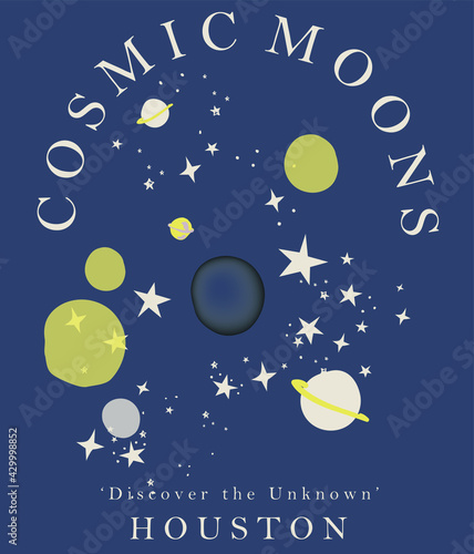 vector print design about stars and space