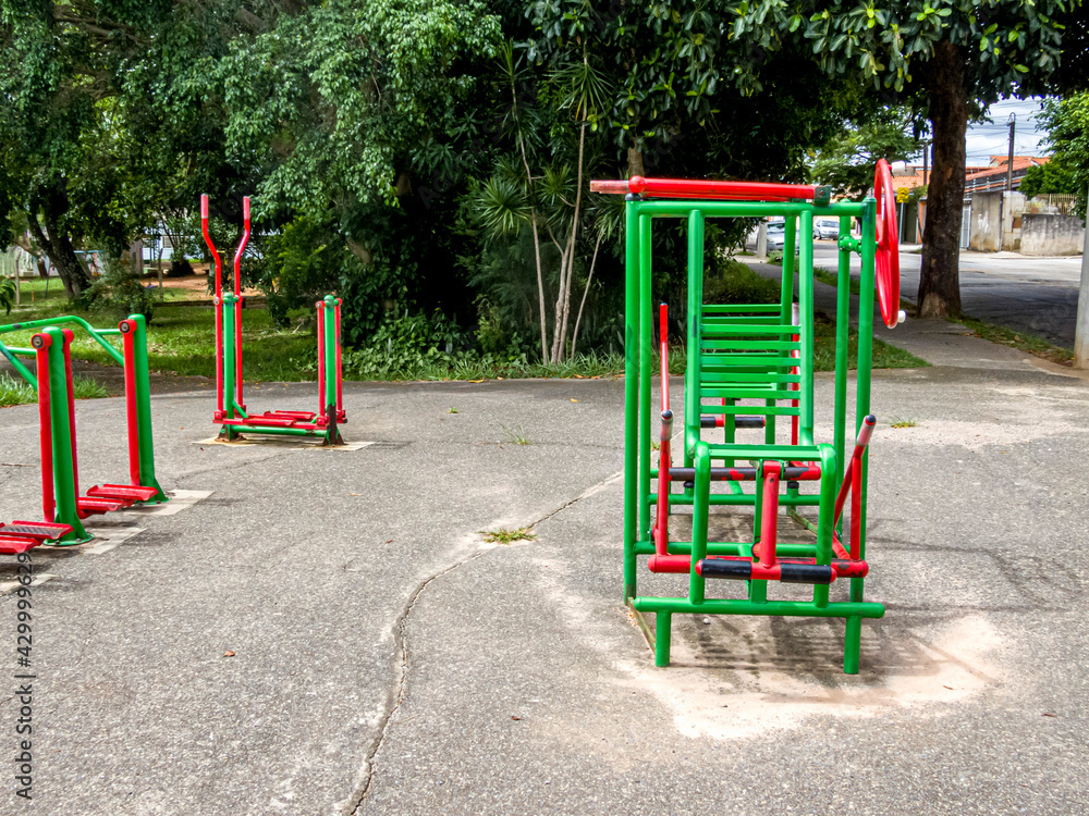 Exercise tool for all people living in the central park of the region Exercise tool for all people living in the central park of the region