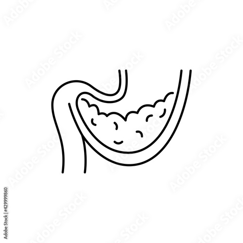 Gastroparesis olor line icon. Pictogram for web page, mobile app, promo.