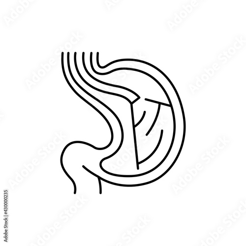 Endoscopy olor line icon. Pictogram for web page, mobile app, promo.