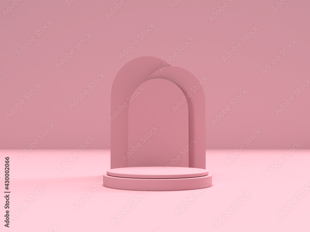 3D abstract render.Beauty products set for Cosmetic and skincare Packaging mockup minimal design on pink pastel background 3D abstract render.Beauty products set for Cosmetic and skincare Packaging mockup minimal design on pink pastel background