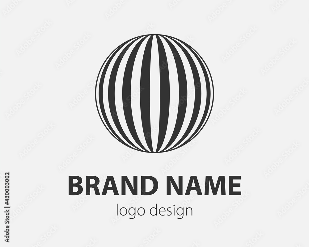 Sphere vector logo design template for business. Global icon.