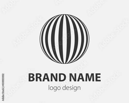 Sphere vector logo design template for business. Global icon.