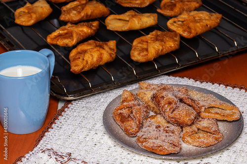 Fried sweets (pestiños) typical Spanish dessert from Andalusia and Extremadura photo