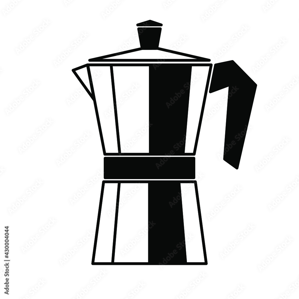 Icon coffee machine on white background. Lineart style, minimalism. For site, banner, flyer. Icon coffee machine on white background. Lineart style, minimalism. For site, banner, flyer.