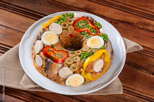 Typical dish of Brazilian cuisine called Cuscuz Paulista photo