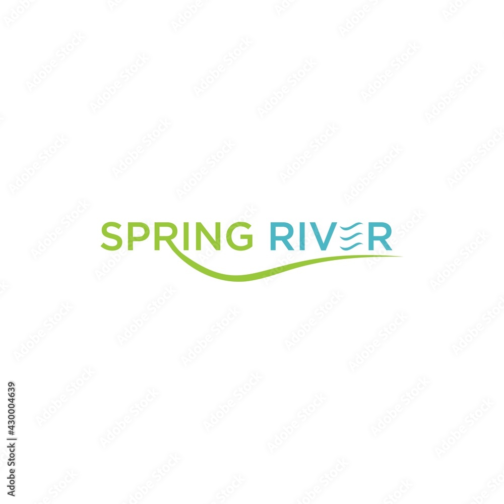 water spring river logo design vector illustration water spring river logo design vector illustration