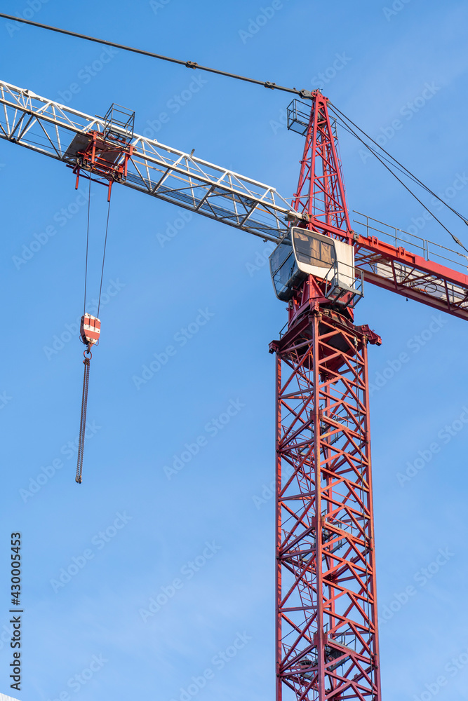 tower crane and protective screens around the building under construction technology tower crane and protective screens around the building under construction technology
