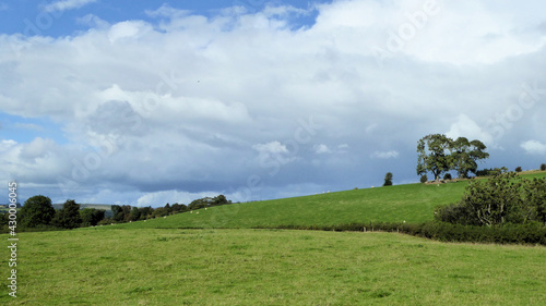 Summertime landscape in the hills of Wales.