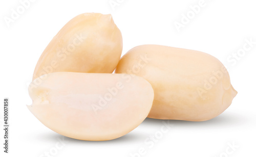 peanuts isolated on white background close up