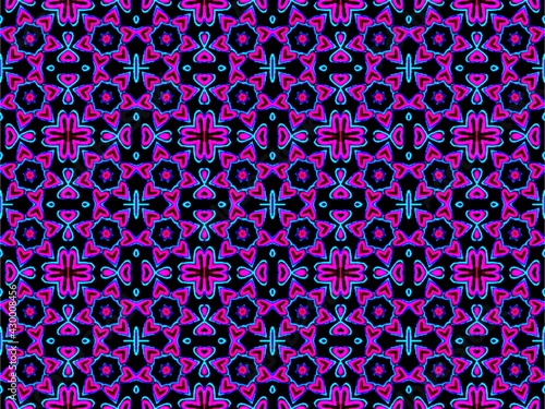 seamless pattern with flowers in color