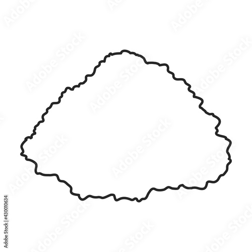 Cocoa bean vector outline icon. Vector illustration cacao on white background. Isolated outline illustration icon of cocoa bean .