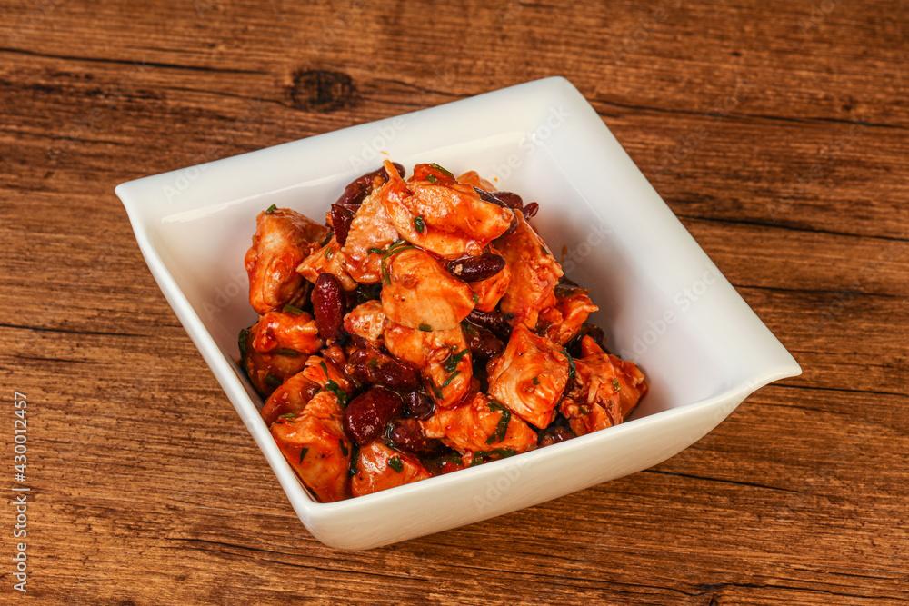 Roasted Chicken breast with bean