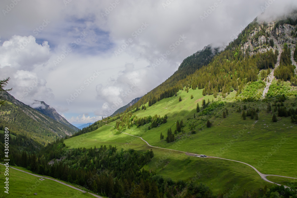 Beautiful alpine landscape in Liechtenstein.