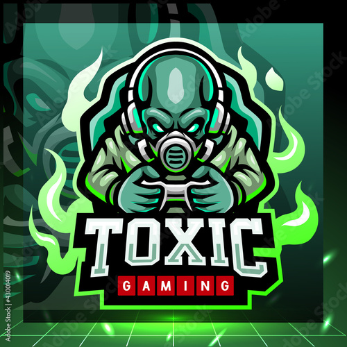 Toxic gaming mascot. esport logo design
