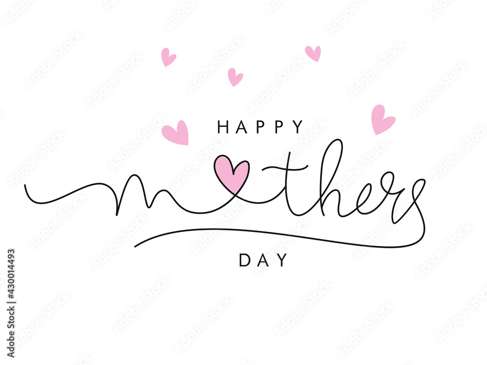 Happy Mother`s Day Vector Illustration background for Mother's Day. Best mom ever greeting card