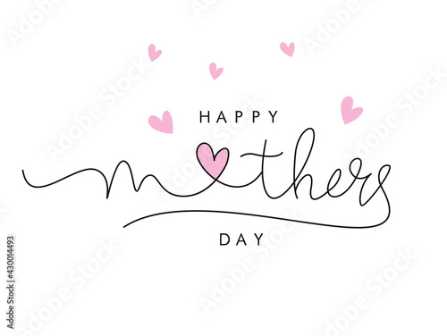 Happy Mother`s Day Vector Illustration background for Mother's Day. Best mom ever greeting card
