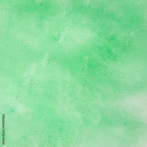 Green mint watercolor background. Colorful texture banner with free copy space for your graphic design or text. Vector illustrator. Ethereal colors. Subtle and delicate surface.