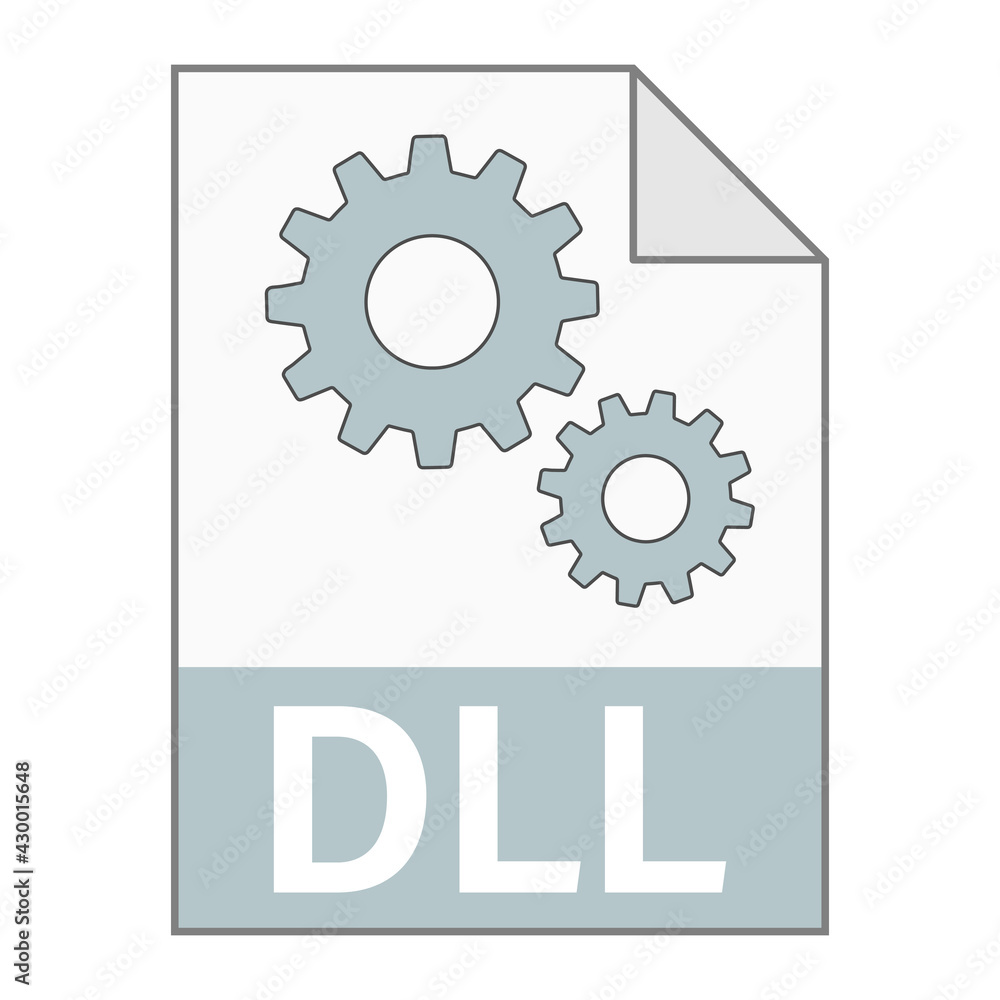 Modern flat design of DLL file icon for web Modern flat design of DLL file icon for web
