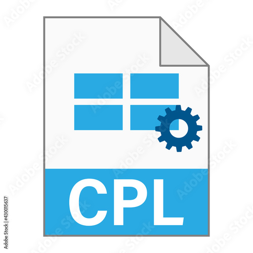 Modern flat design of CPL file icon for web