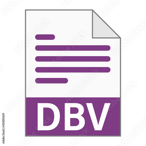 Modern flat design of DBV file icon for web © Eugene B-sov