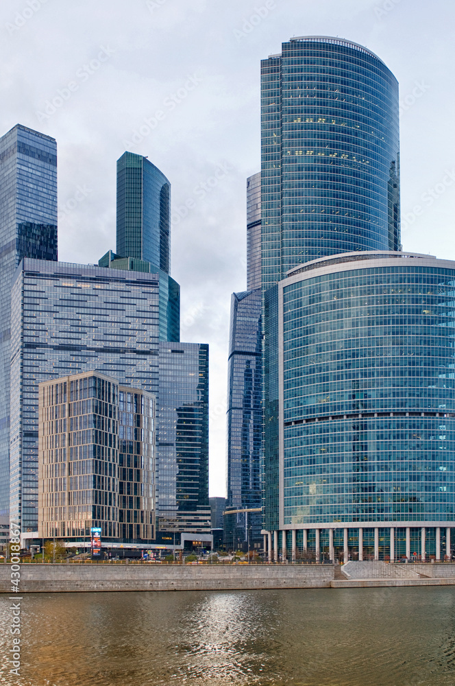 High-rise buildings of the Moscow business center Moscow City