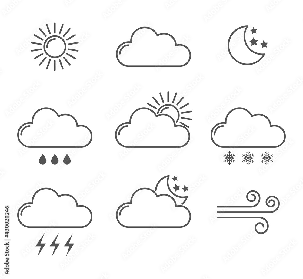 weather icon set weather icon set