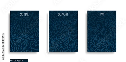 Creative covers with hand drawn doodle composition. Minimal trendy style. Chaotic thin line art print design. Vector poster layout