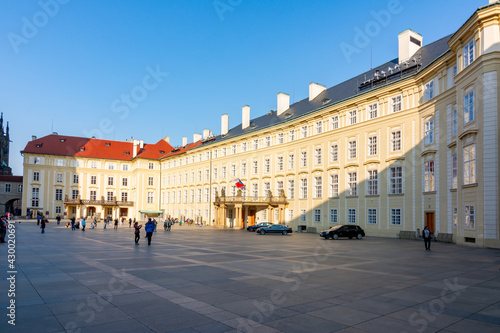 Old royal palace in Prague Castle courtyard, Czech Republic photo